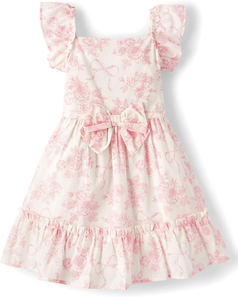 Gymboree Girls' and Toddler Flutter Sleeve Dress | Amazon (US)