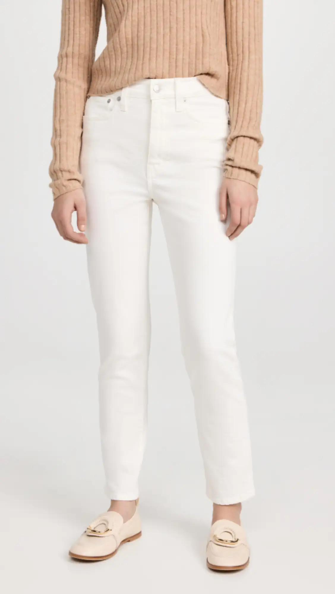 Madewell The High-Rise Perfect Vintage Jean in Tile White | Shopbop | Shopbop