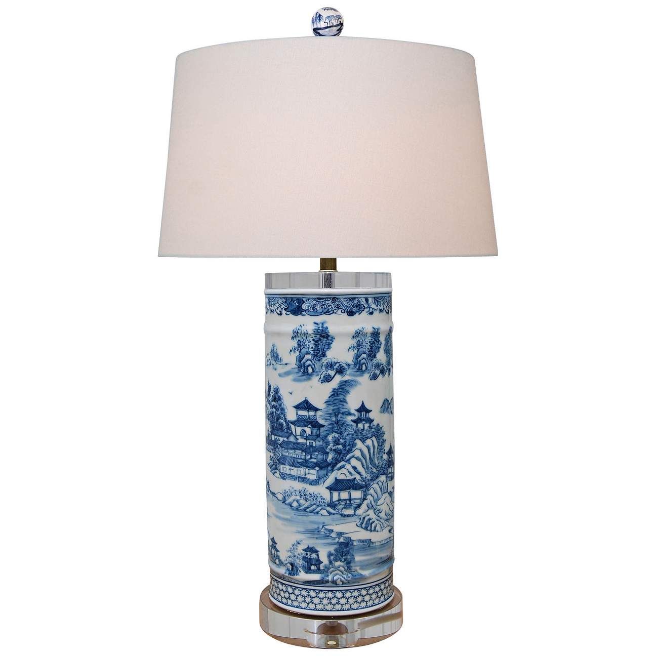 Harold Blue and White Chinoiserie Vase Table Lamp | LampsPlus.com