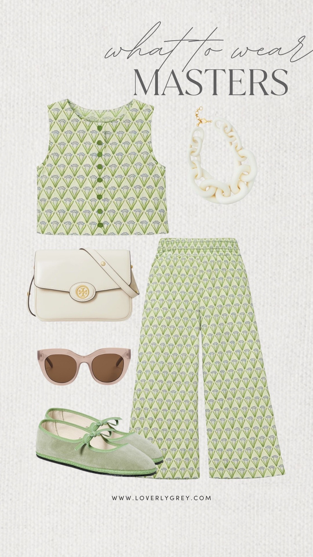 Loverly Grey, what to wear to the masters golf tournament! This matching green floral set from Tuckernuck is perfect for the occasion! Pair it with some Mary Jane flats, a statement necklace, and a purse to complete the ensemble. Loverly Grey, what to wear, masters golf tournament 

#LTKootd #LTKSeasonal #LTKgrwm