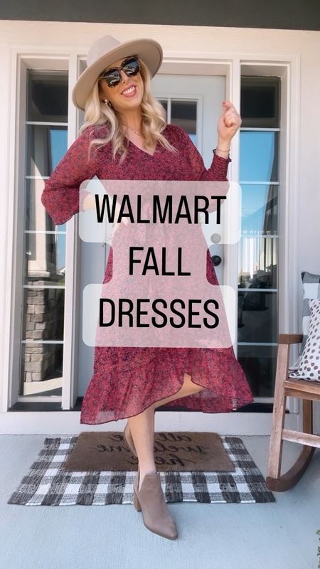 Fall dresses from Walmart, Walmart outfit, Walmart fashion, time and tru, fall dress, wedding guest dress, teacher dress 

#LTKSeasonal #LTKstyletip #LTKfindsunder50