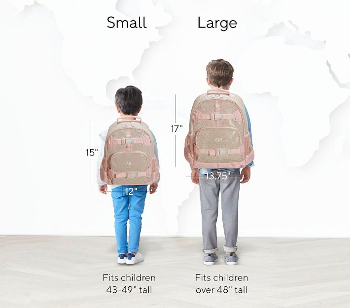 Mackenzie Blush/Gold Glitter Backpacks | Pottery Barn Kids