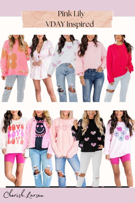 Pink Lily Valentines Fay collection picks - cutest sweatshirts and sweaters, and a few other things! Most picks are under $50! 

#LTKunder50 #LTKunder100 #LTKFind