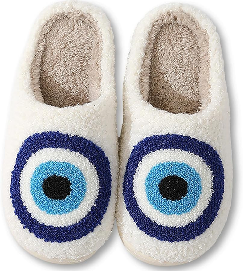 HIPINISS Womens Mens Slippers Retro Memory Foam Cute Cartoon Plush Fluffy Warm Fur Lined slippers... | Amazon (US)