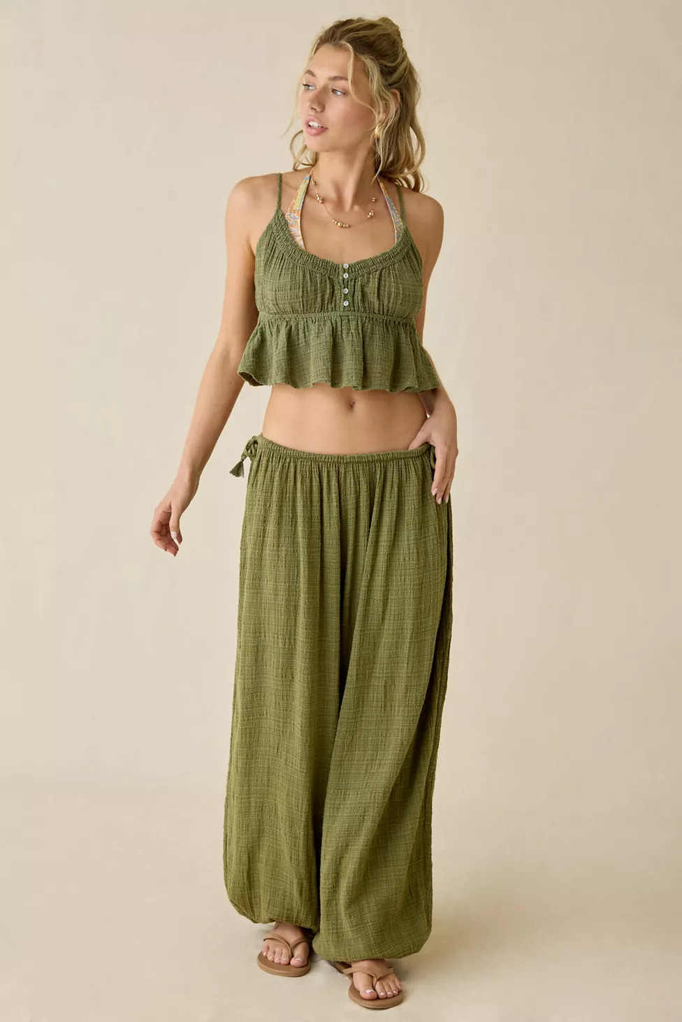 Out From Under Golden Hour Side-Tie Balloon Pants | Urban Outfitters (US and RoW)