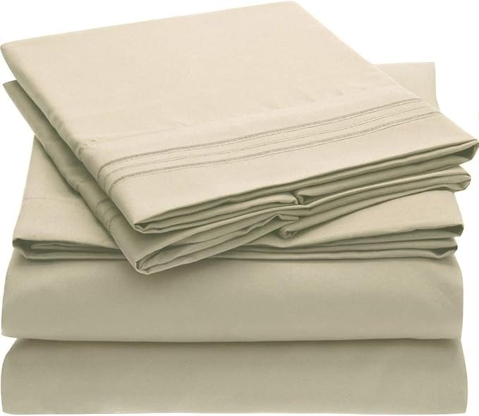 Mellanni King Sheets Set - 4 PC Iconic Collection Bedding Sheets & Pillowcases - Hotel Luxury, Ex... | Amazon (US)