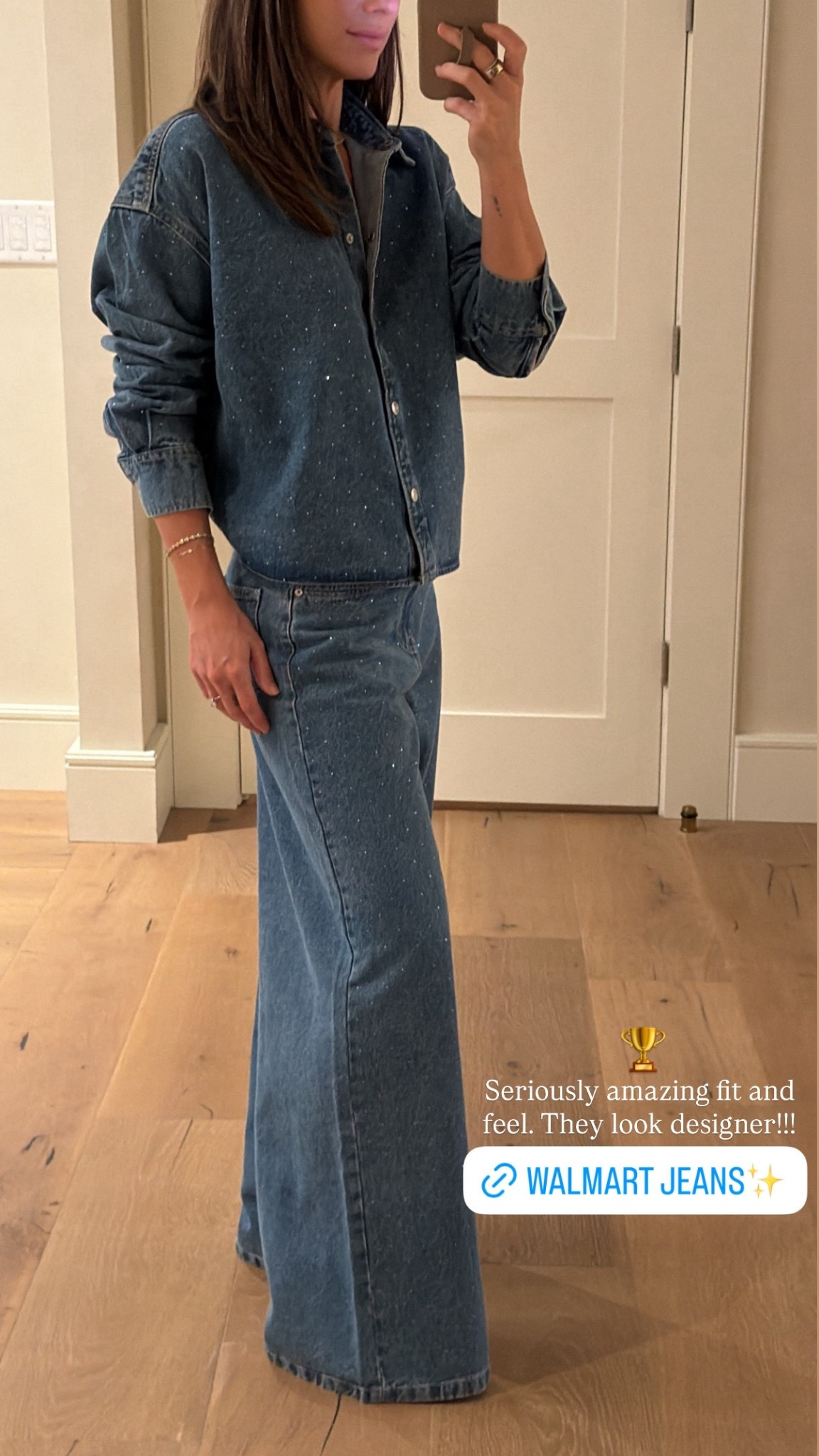 #WalmartPartner 
Denim rhinestone set
Wearing size small shirt
Wide leg rhinestone jeans size 0
Christmas casual holiday outfit 

#WalmartStyle @WalmartStyle


#LTKHoliday #LTKSaleAlert #LTKFindsUnder50