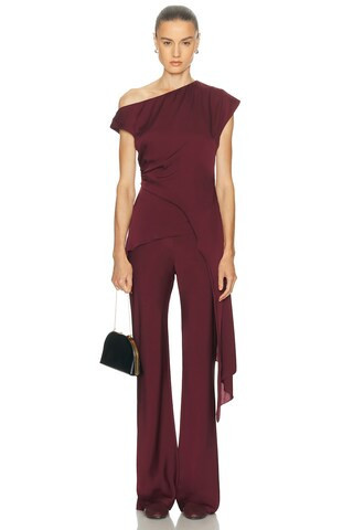 SRG Selena Silk Top in Burgundy | FWRD 