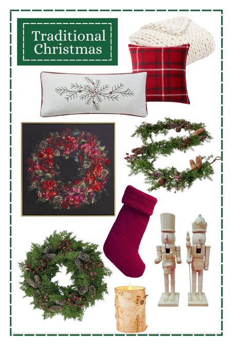The wonders of a traditional Christmas. Shop my beautiful collection of holiday decor for the perfect Christmas celebration. #christmasdecor #traditionalchristmas #redandgreenchristmas 

#LTKHoliday #LTKGiftGuide #LTKSeasonal