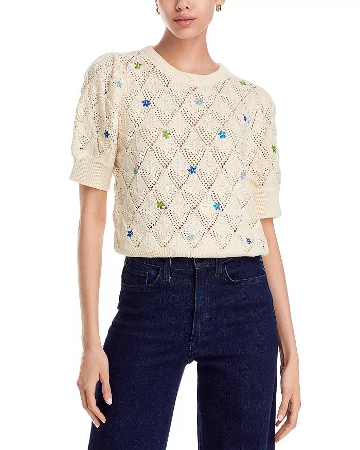 Flower Embroidered Sweater - 100% Exclusive | Bloomingdale's (US)