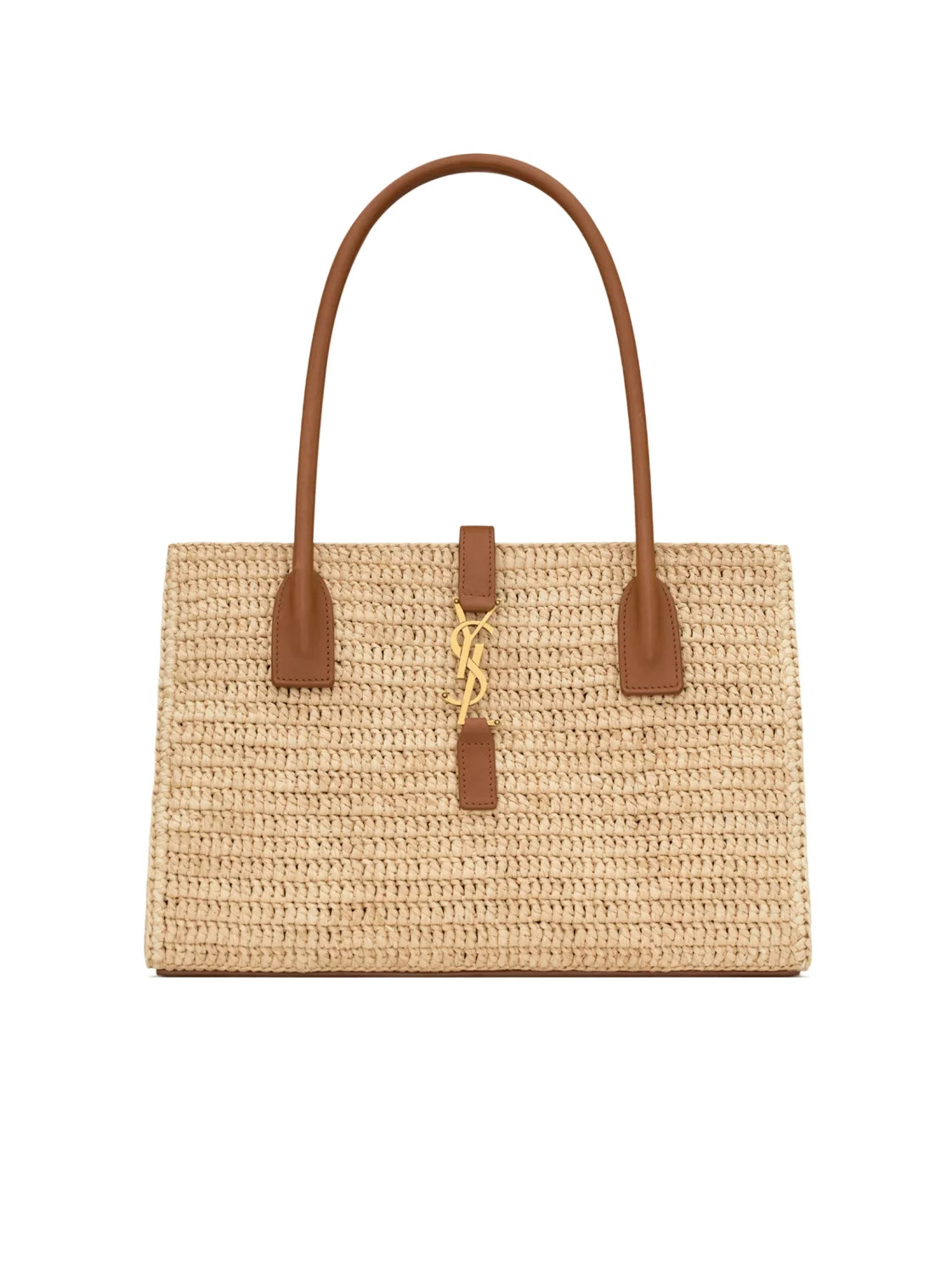 panier rectangle in raffia and leather | Senser US