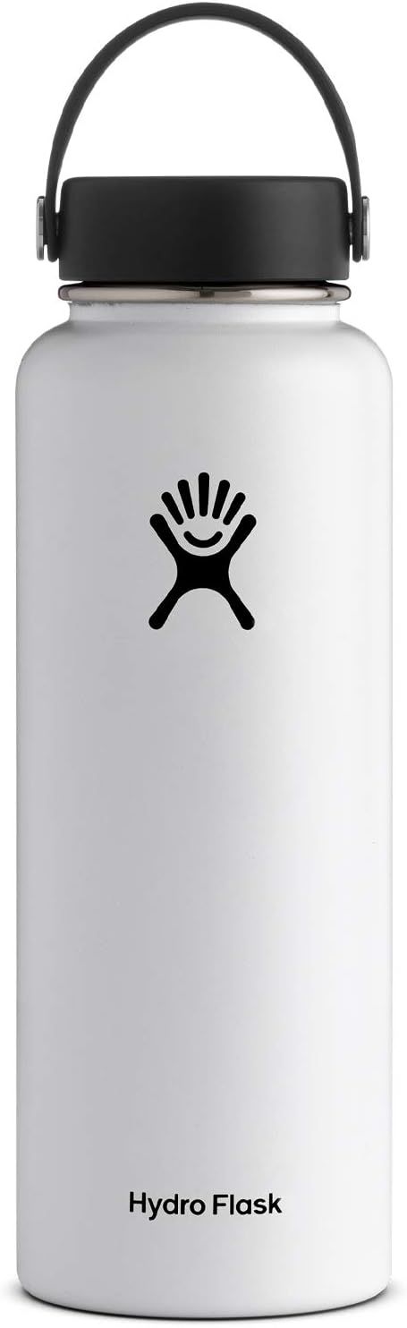 Hydro Flask Water Bottle - Stainless Steel & Vacuum Insulated - Wide Mouth with Leak Proof Flex C... | Amazon (US)