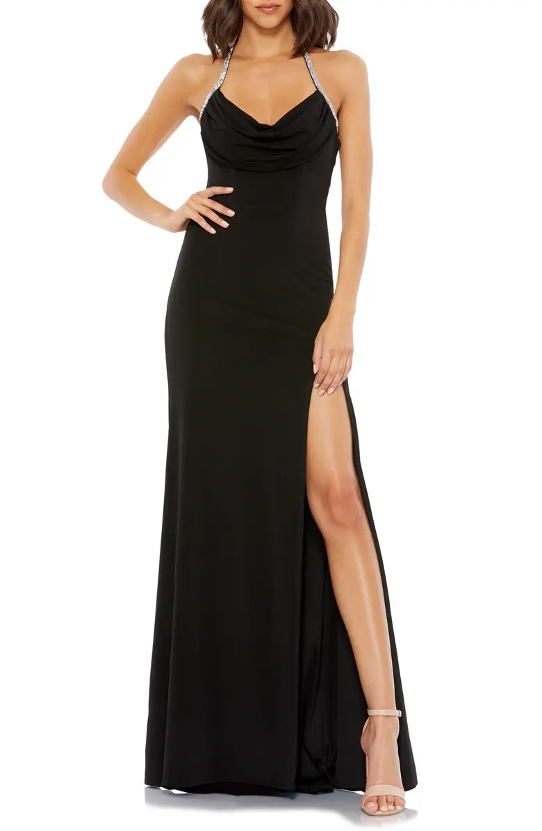 Mac Duggal Thigh Slit Column Gown | Nordstrom | Nordstrom