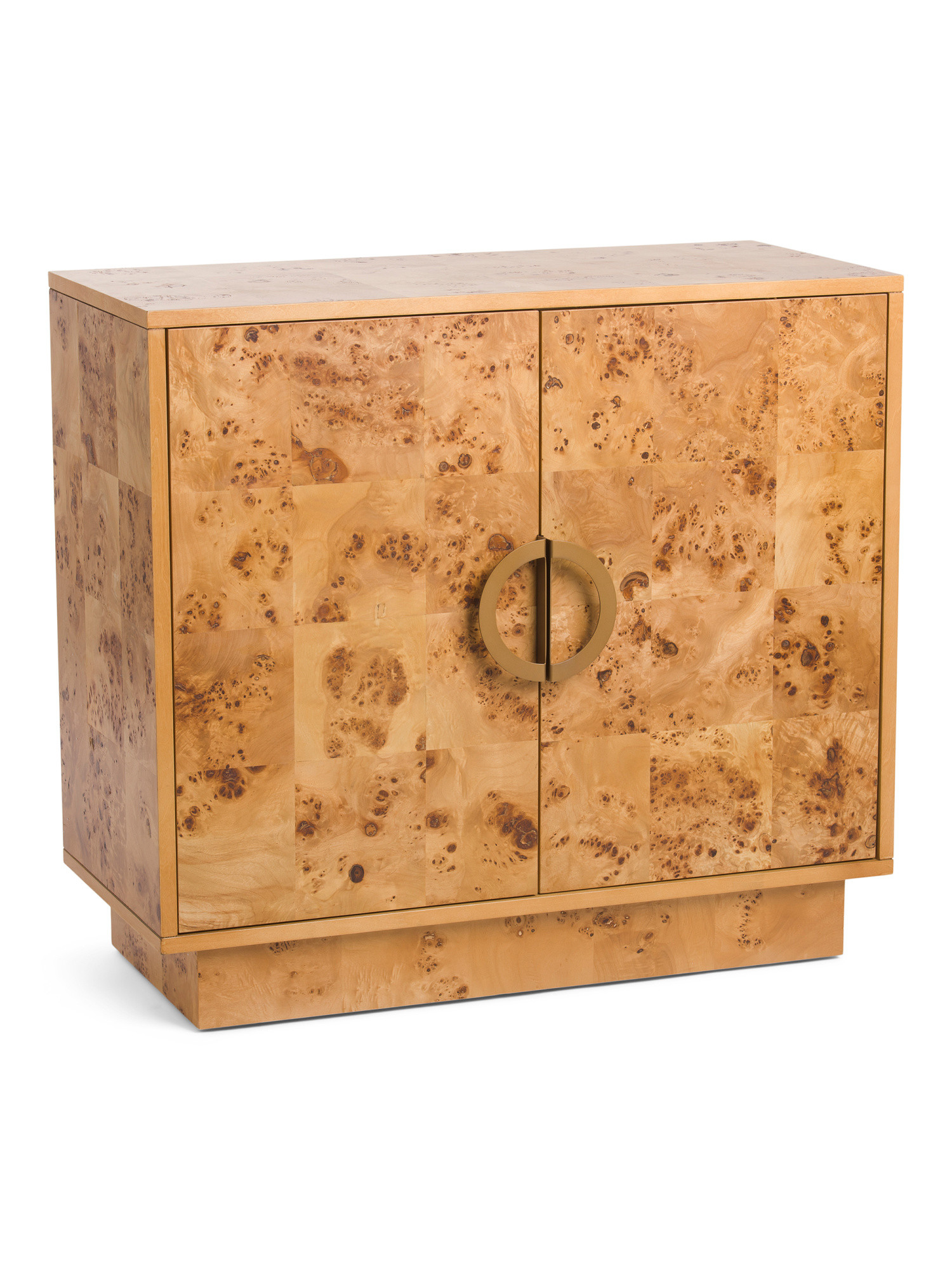32in 2 Door Burl Wood Cabinet | TJ Maxx