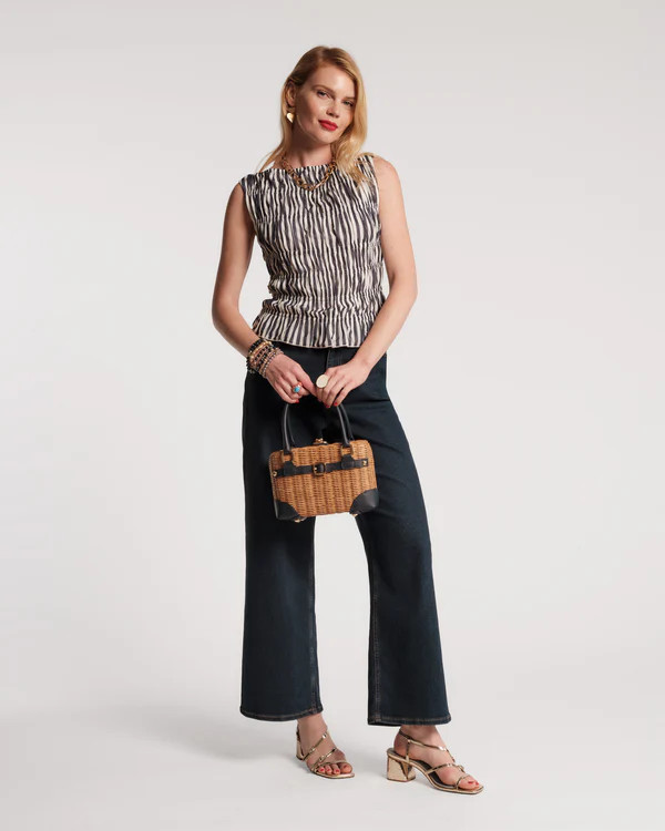 Jane Top -  Navy/White | Frances Valentine