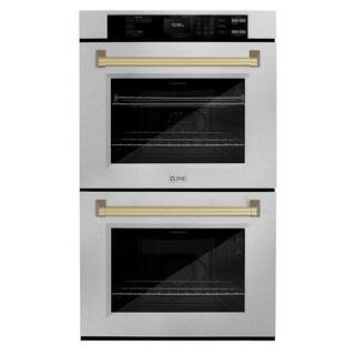 30 in. Autograph True Convection Double Wall Oven with Air Fry and Self Clean in Satin Steel with... | The Home Depot
