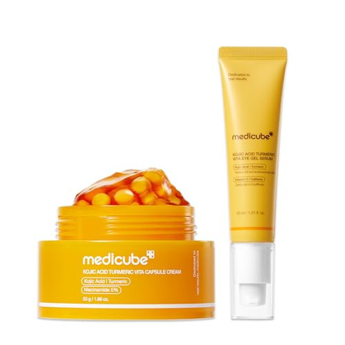 medicube Kojic Acid Brightening & Hydration Duo: Kojic Acid Capsule Cream and Eye Gel Serum | All-Day Radiance Care for Eye & Face | Soothing & Hydrating Care | Amazon (US)