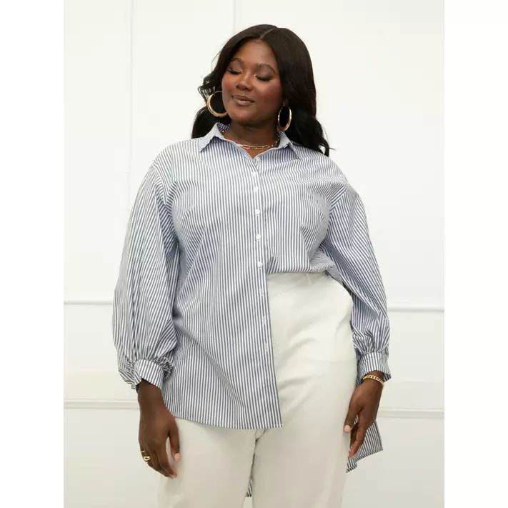 ELOQUII Elements Women's Plus Size Poet Sleeve Tunic Top | Walmart (US)