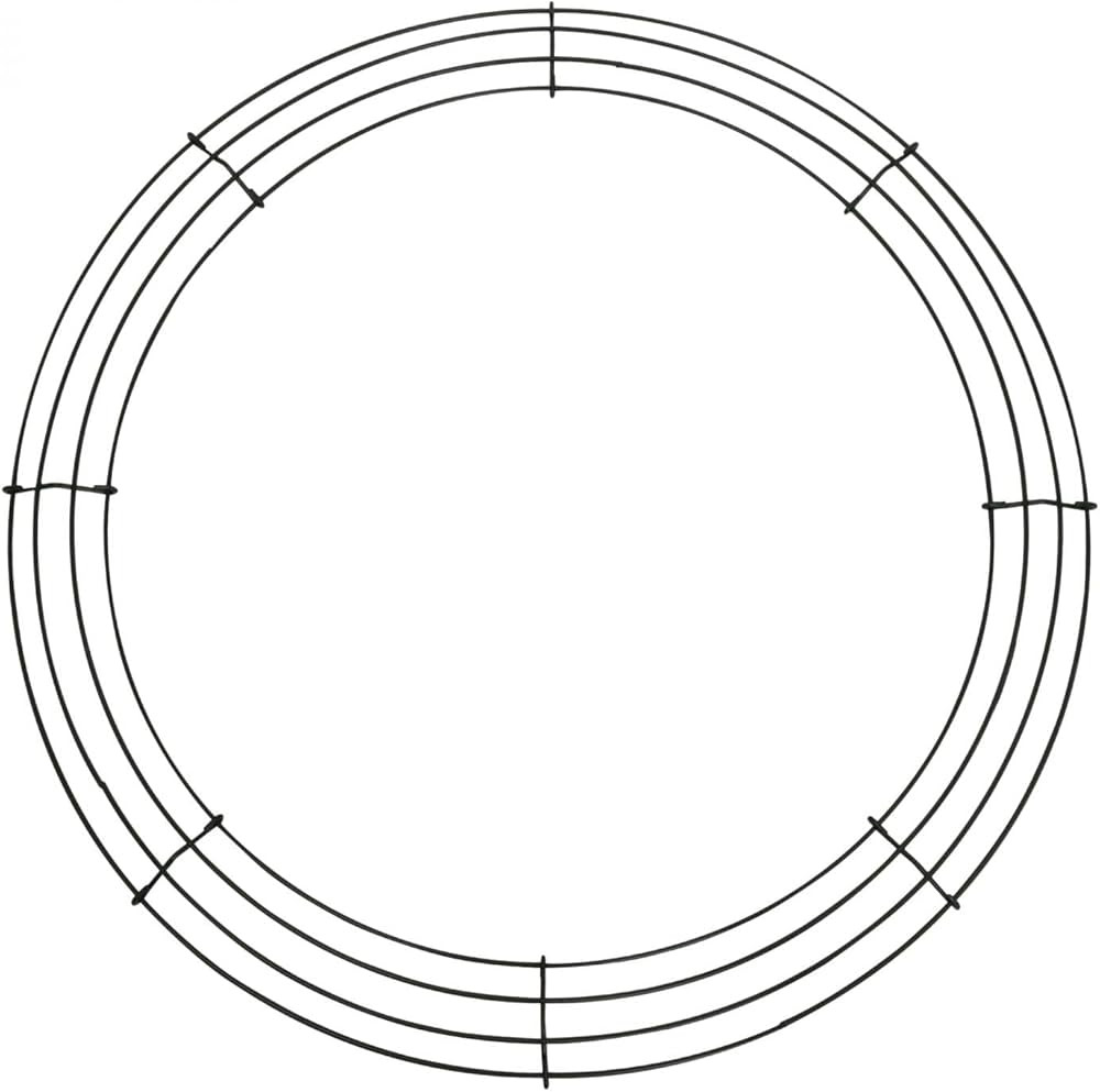 4-Ring Wire Wreath 16" - Crafting Tool - Floral Decorations - Customizable Wreath Frame - Easy to... | Amazon (US)