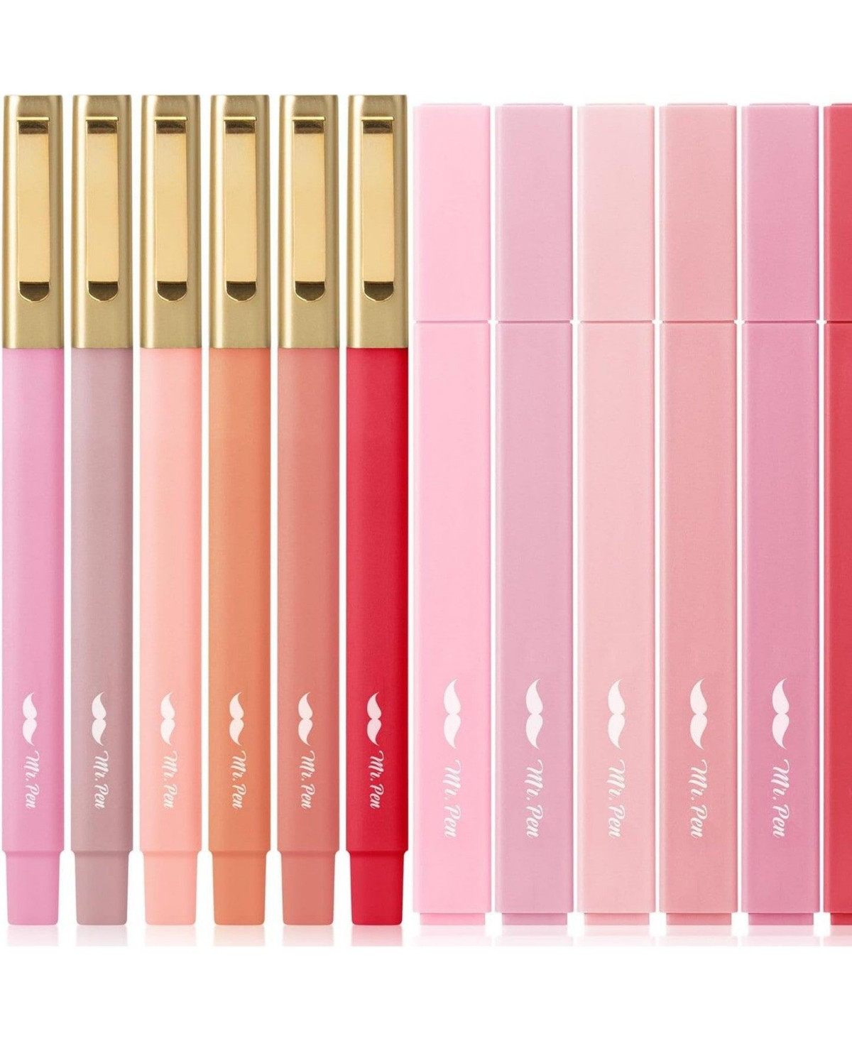 Mr. Pen Aesthetic Highlighter and Pen No Bleed, 12 Pack, Shades of | Macy's