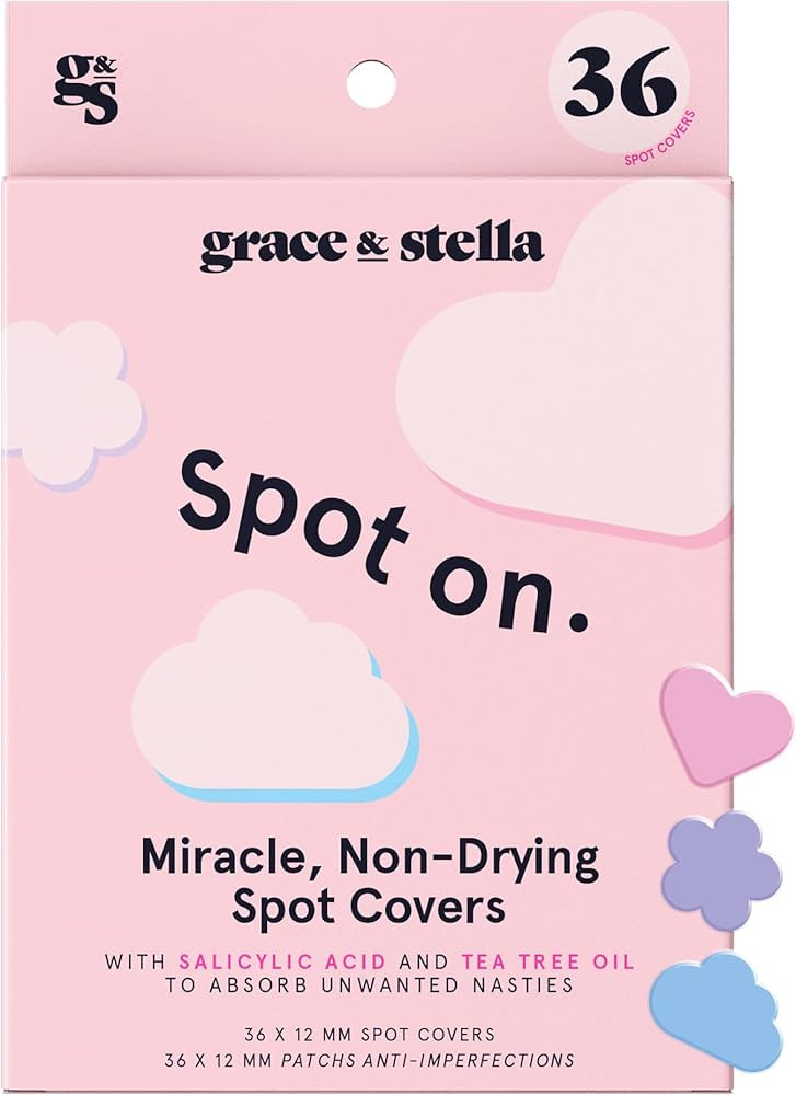 grace & stella Pimple Patches For Face (Multishape, 36 Count) - Hydrocolloid Acne Patches for Fac... | Amazon (US)