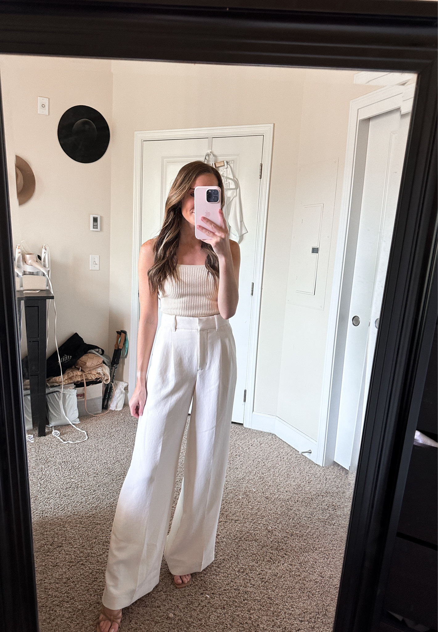 wide leg trouser pants from aritzia - fits tts / top from sezane 

#LTKStyleTip #LTKSeasonal