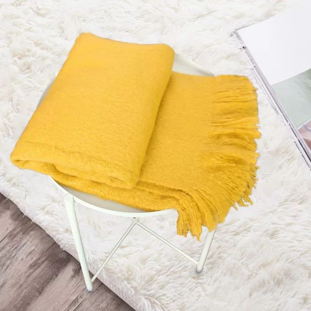 Ultra Soft Tassel Throw Blanket, 50x60 inch Fuzzy Decorative Knitted Fringe Warm Cozy Lightweight... | Walmart (US)