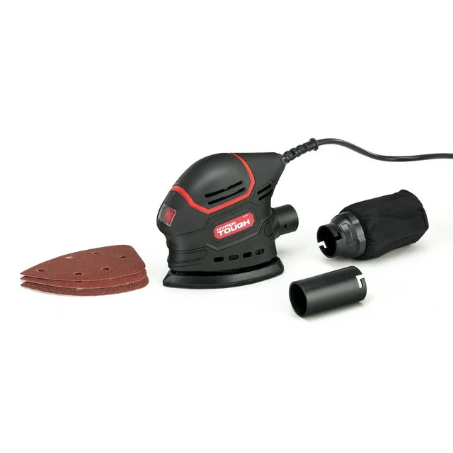 Hyper Tough 1.5 Amp Corded Detail Sander with Dust Bag, Vacuum Hose Adapter & 3 Sanding Sheets,  ... | Walmart (US)