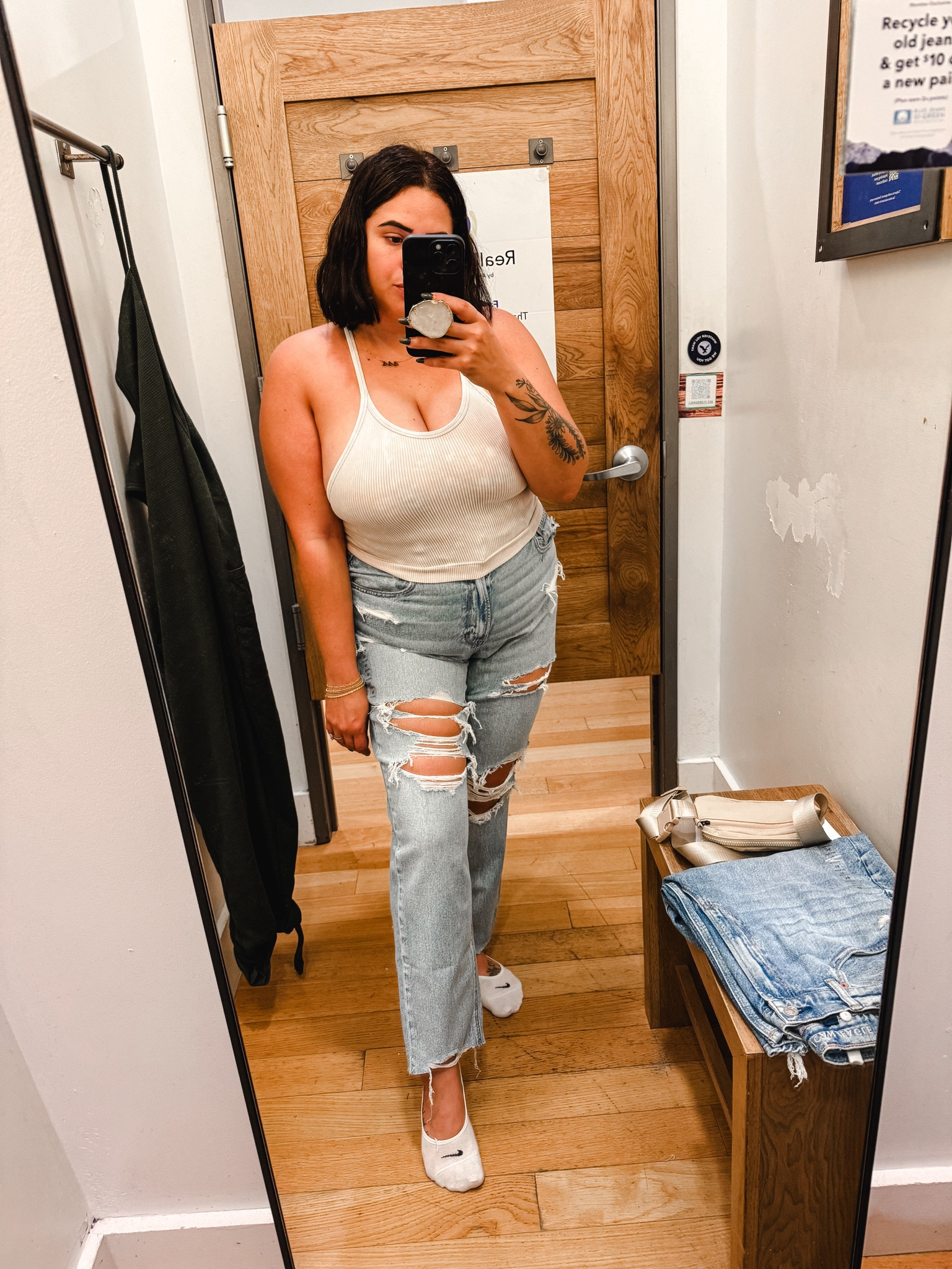 Mom Jeans on sale at American Eagle! They are a high rise and strigid material. Definitely runs true to size 

Jeans
Women’s jeans 
Ripped jeans 

#LTKstyletip #LTKplussize #LTKfindsunder100