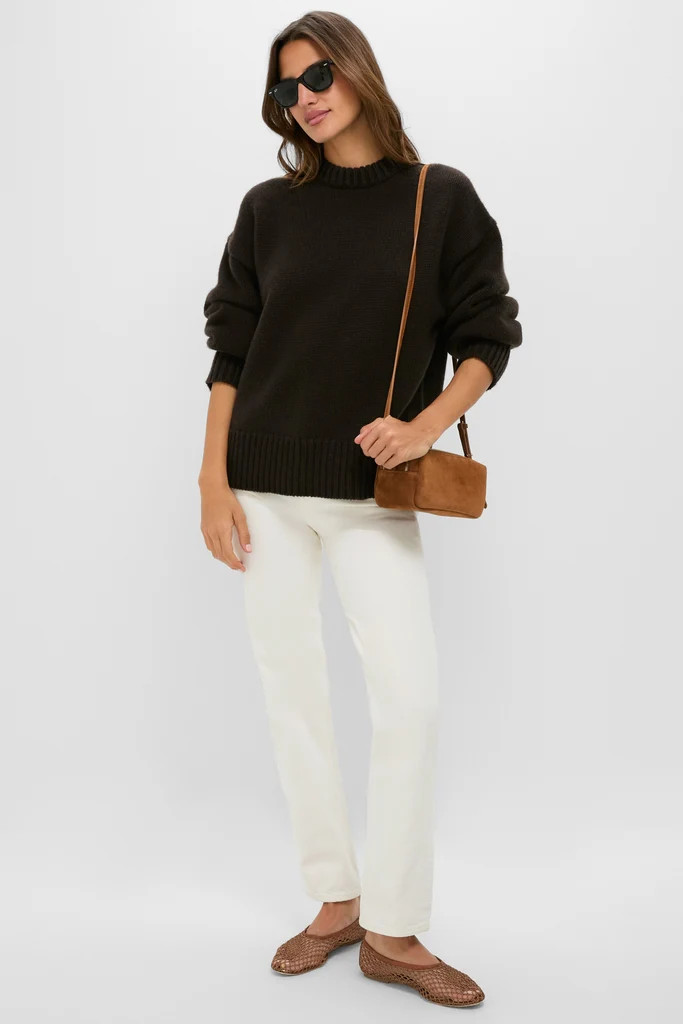 Espresso Genevieve Cashmere Wool Blend Crewneck Sweater | Tuckernuck (US)
