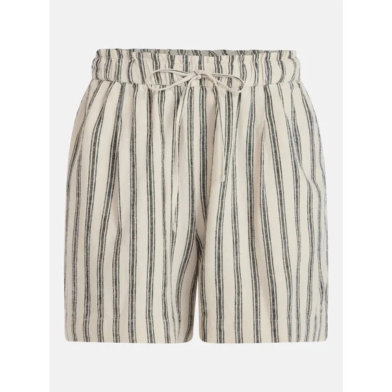Time and Tru Women's Linen Blend Shorts, Sizes XS-XXXL | Walmart (US)