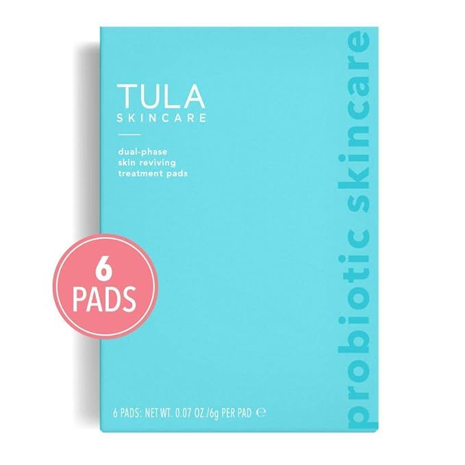 TULA Skin Care Instant Facial Dual-Phase Skin Reviving Treatment Pads (6 pads) | Lactic Acid Pads... | Amazon (US)