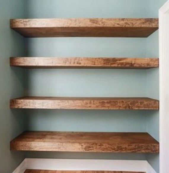 Beautiful thick oak floating shelves ( set of 2) | Etsy (US)