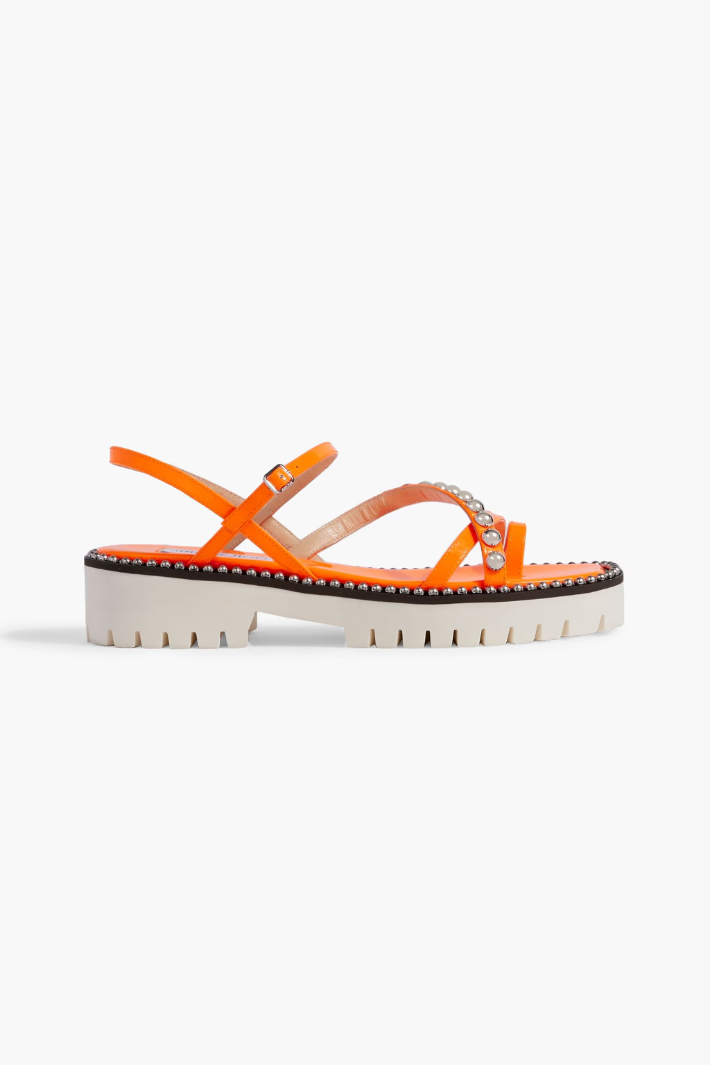 Desi studded neon patent-leather sandals | The Outnet (US and CA)