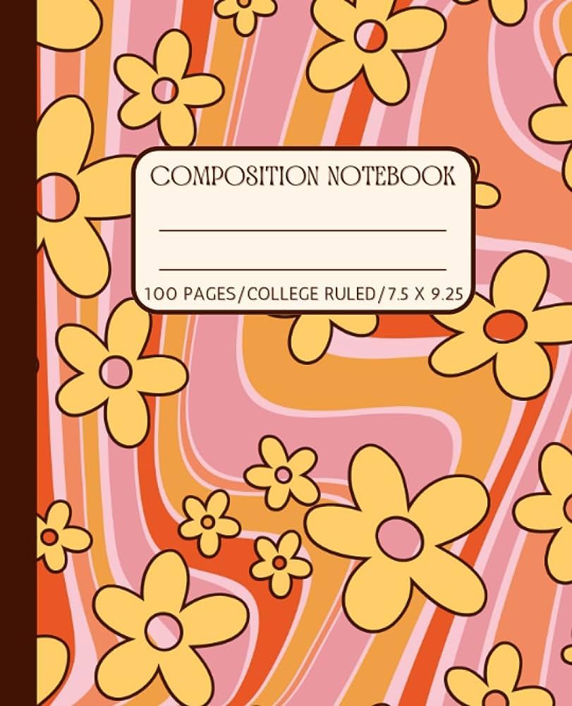 College Ruled Composition Notebook: Flower Power Journal For School or Office | 60s 70s Groovy Re... | Amazon (US)
