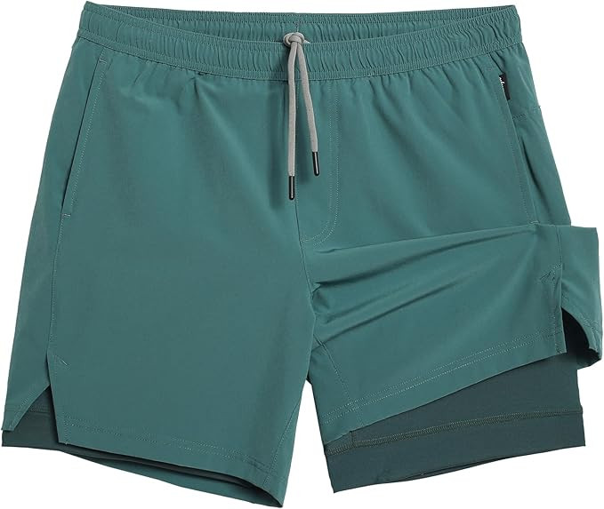 maamgic Gym Shorts for Men 7 inch Inseam with Liner Stretch 2 in 1 Workout Shorts Men Quick Dry A... | Amazon (US)