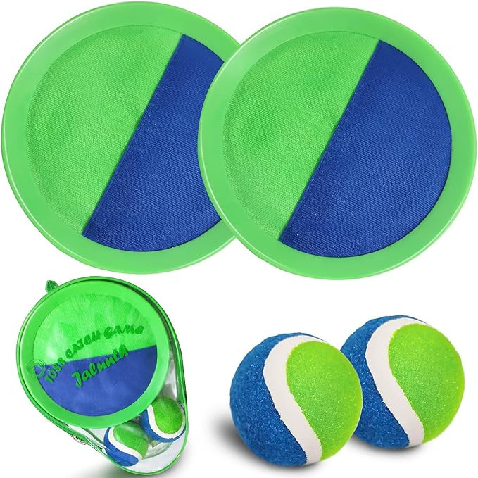 Jalunth Ball Catch Set Games Toss Paddle - Beach Toys Back Yard Lawn Outdoor Pool Backyard Campin... | Amazon (US)