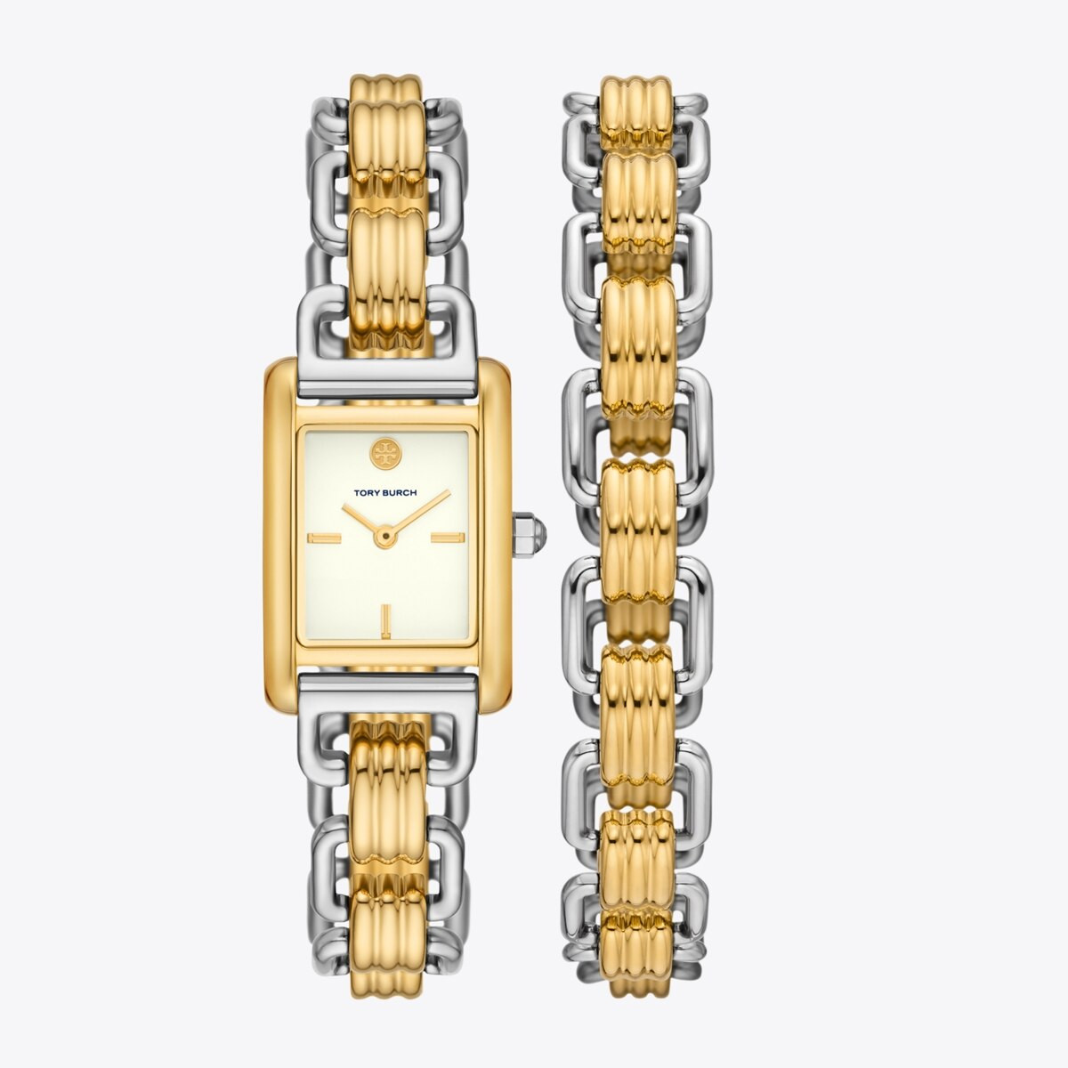 Mini Eleanor Double Wrap Watch, Two-Tone Stainless Steel: Women's Designer Strap Watches | Tory B... | Tory Burch (US)