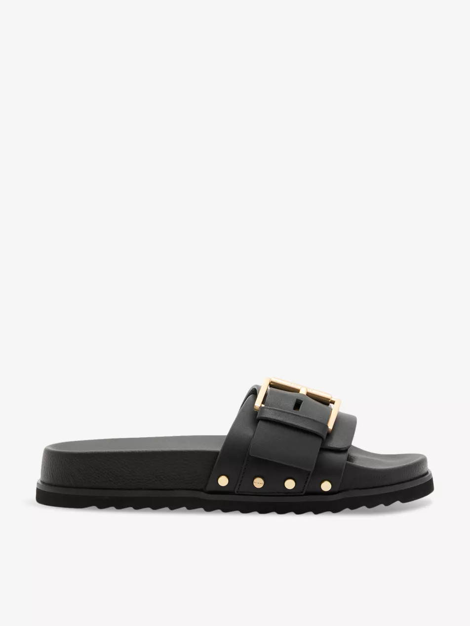 Ellie buckle-embellished leather sandals | Selfridges