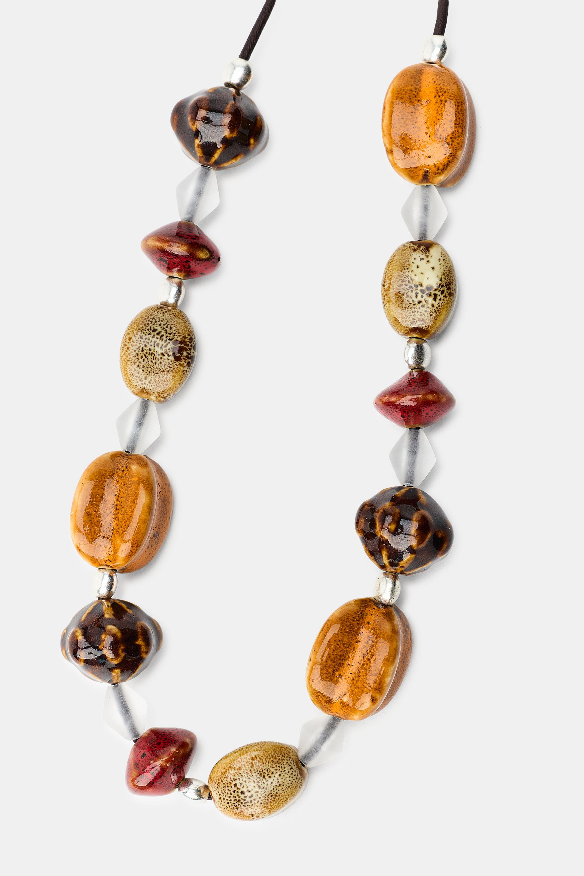 CERAMIC BEAD CORD NECKLACE | Zara US