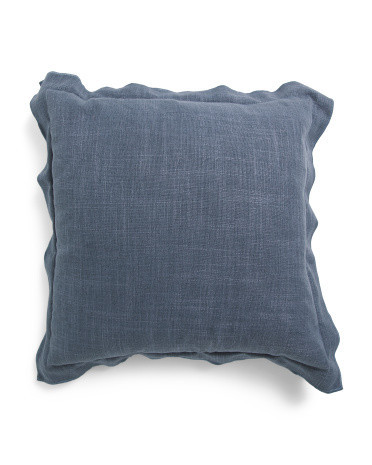 22x22 Linen Blend Overfilled Double Flange Pillow | Polyester/Cotton/Cotton | Marshalls