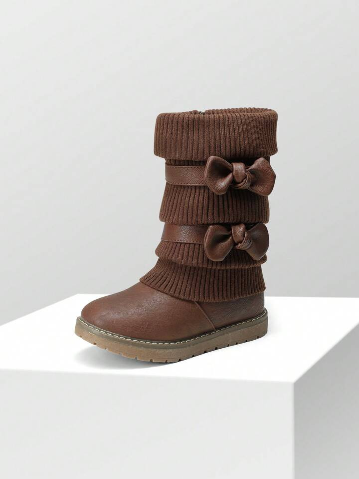 Girl's Winter Snow Boots Lined Mid Calf Boots | SHEIN