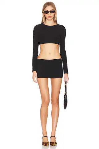 Enula Crop Top in Black | Revolve Clothing (Global)