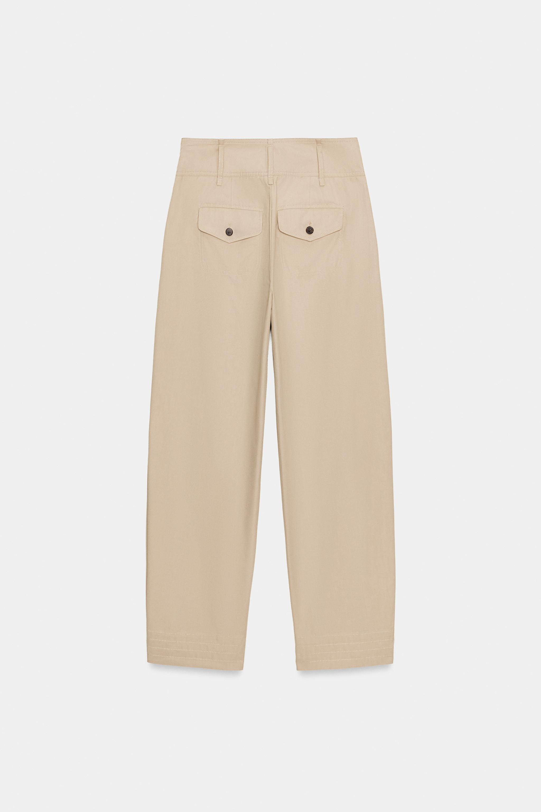 PANTALON LARGE À BAS AJUSTABLE | Zara US