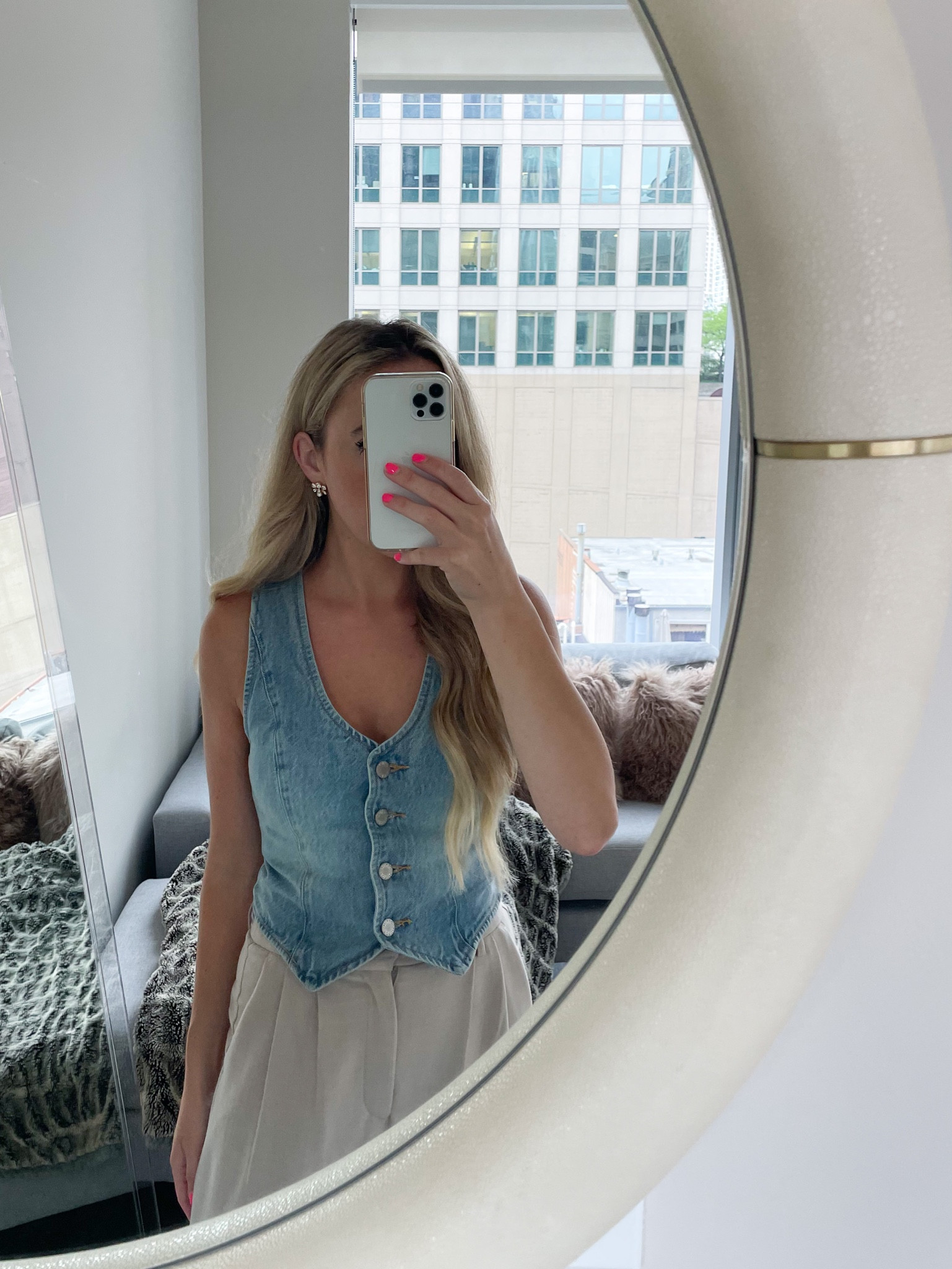 denim vest for women
Diamond earrings
Holiday party earrings
Aritzia
vest outfits 
dinner date outfit
brunch outfit 
Aritzia
top for Europe trip

#LTKSeasonal #LTKU #LTKFestival