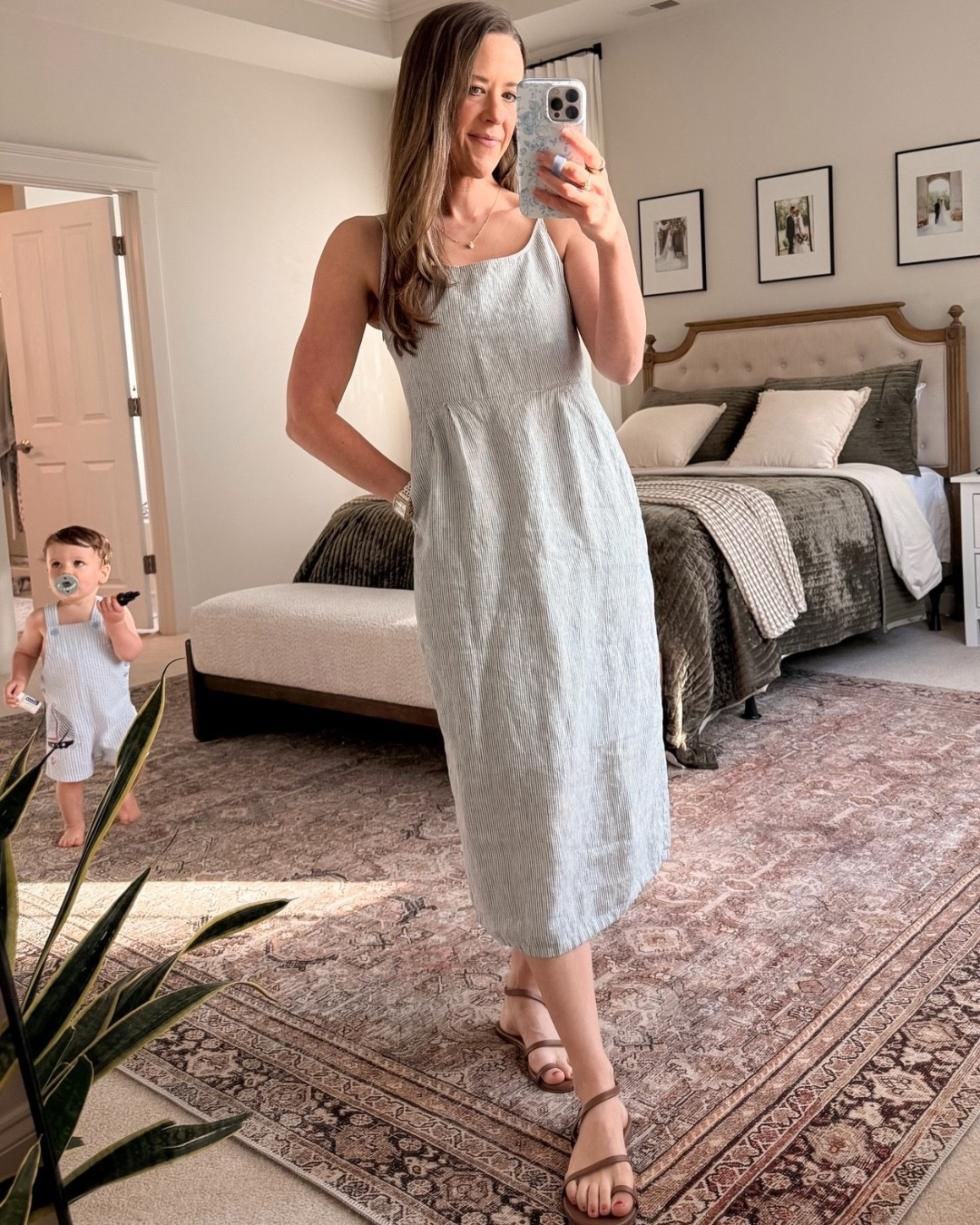 Linen midi dress outfit for summer

Lightweight neutral linen dress with simple flat sandals.

Breathable, easy, and minimal — perfect for summer errands, travel, or church.

Search terms:
• Linen dress outfit
• Summer midi dress
• Neutral summer outfit
• Capsule wardrobe dress
• Minimalist summer style

One-piece outfits are the easiest win in summer.

#LTKmomlife #LTKootd