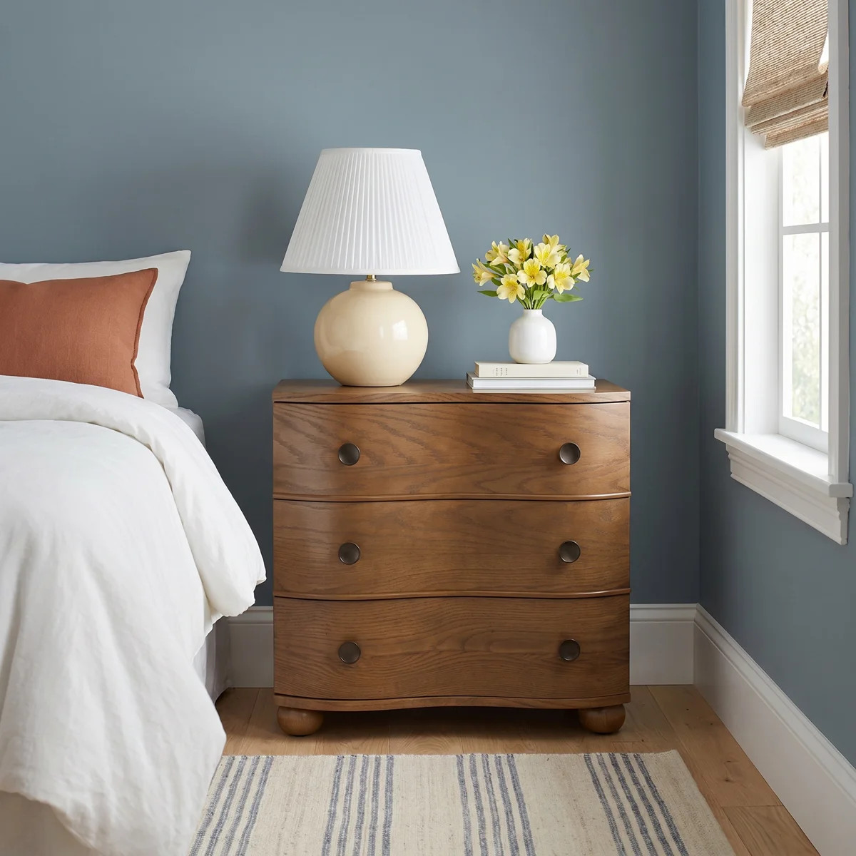 Tariel 32'' W Solid Wood Nightstand | Wayfair North America