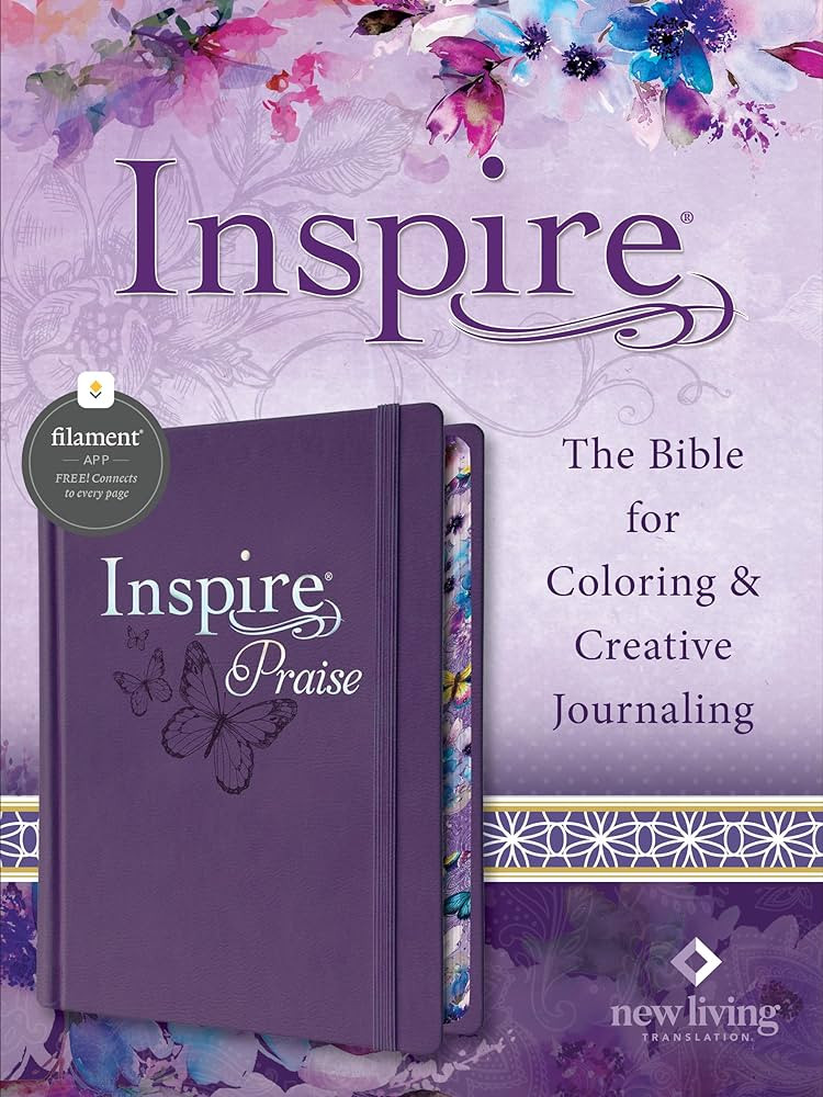 Inspire PRAISE Bible NLT, Filament Enabled (Hardcover LeatherLike, Purple): The Bible for Colorin... | Amazon (US)