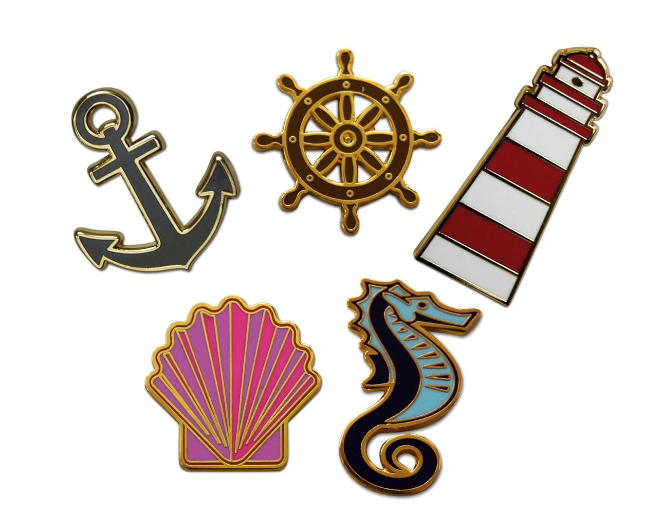 Novel Merk Lighthouse, or Anchor, or Nautical Ocean Lover Lapel Pin, Hat Pin & Tie Tack Set with ... | Amazon (US)