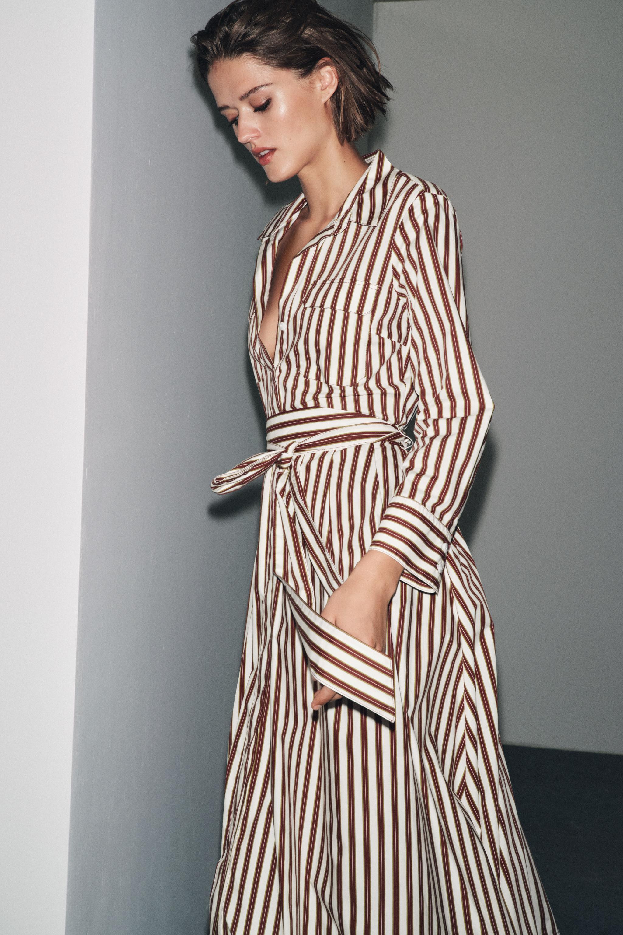 ZW COLLECTION STRIPED SHIRT DRESS | Zara US